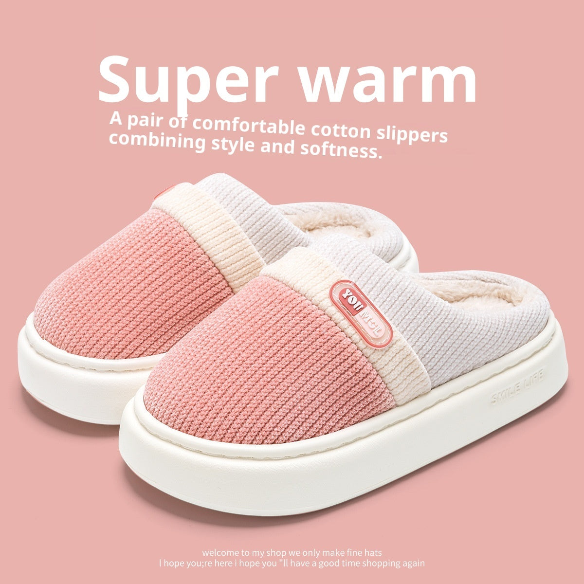 Comwarm ColorWarm™ Women’s Cotton Slippers