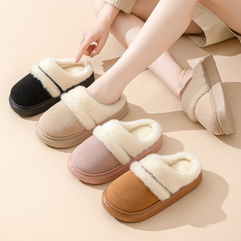 ComWarm CozyCotton™ Women’s Cotton Slippers – Thick Bottom, Non-Slip Indoor Shoes